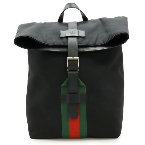 GUCCI Black Leather Backpack main image 5